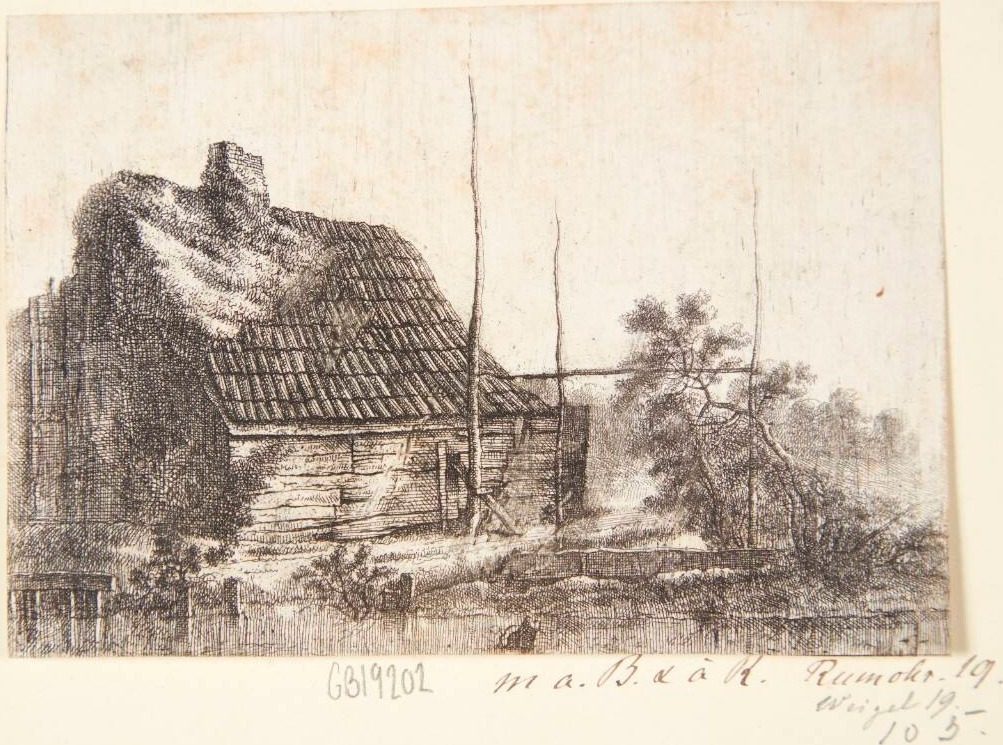 Landskab med bondehus by Gillis Neyts