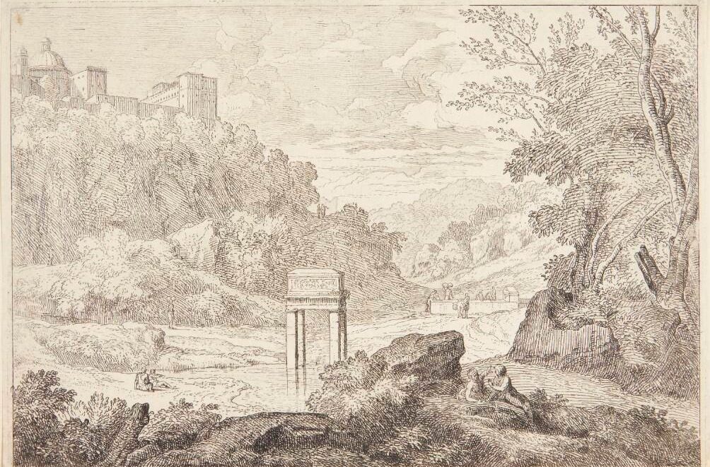 Gravmæle i en dam by Abraham Genoels