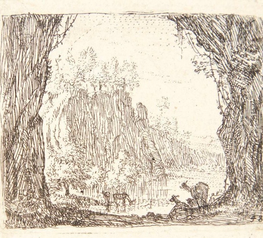 Geder ved en flod by Karel Du Jardin