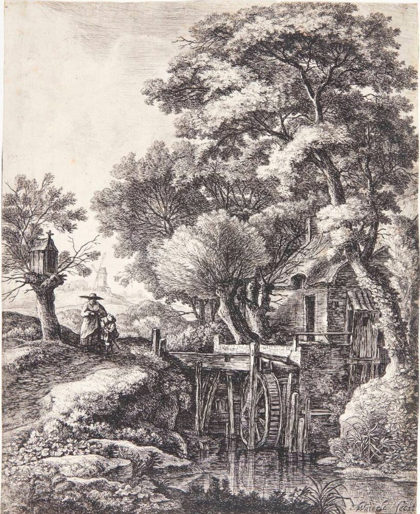 Vandmølle by Anthonie Waterloo