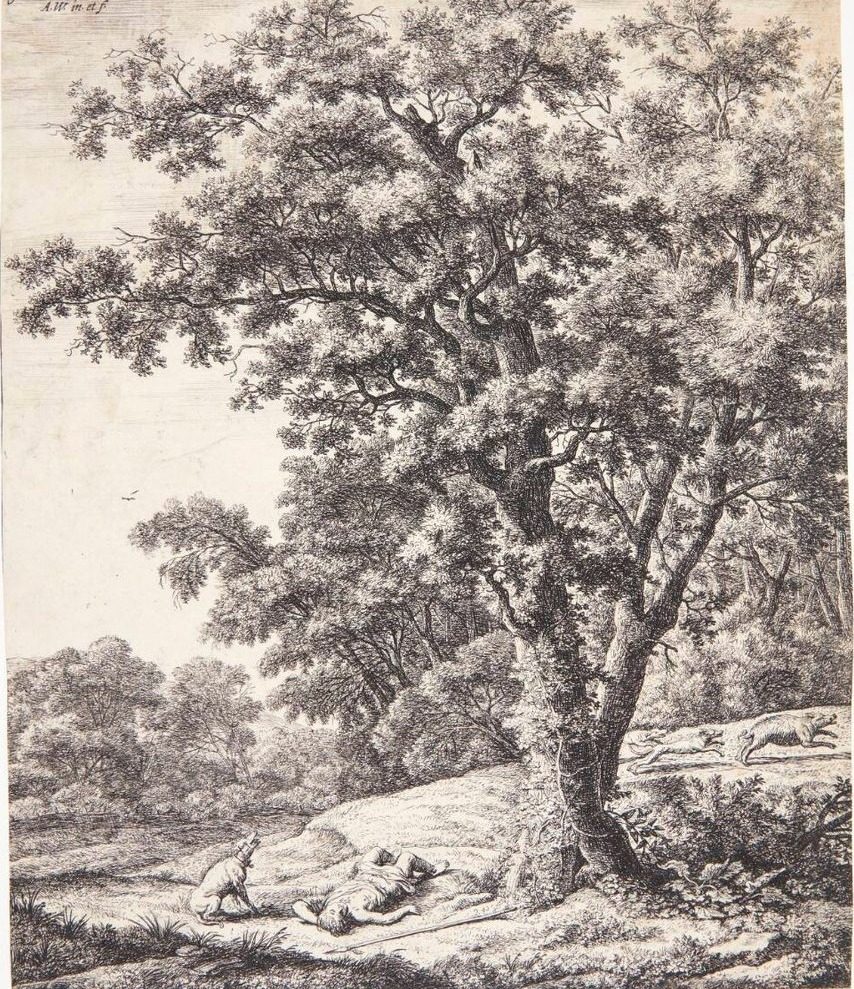 Adonis' død by Anthonie Waterloo