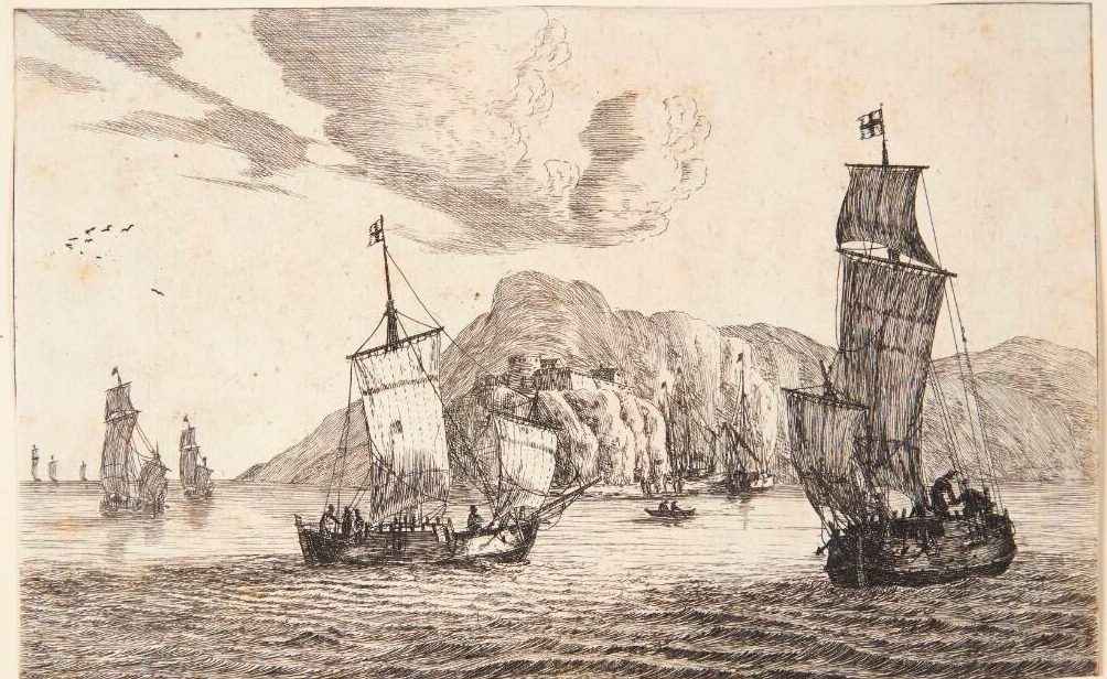 Bugt med fiskerbåde by Reinier Zeeman