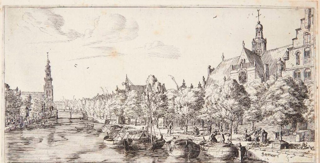Noordermarkt med Noorderkerk by Reinier Zeeman