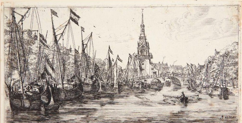 Udsigt over de Roowaensche Kaey by Reinier Zeeman