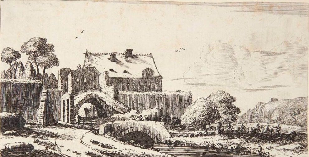 En vandmølle nær Saint Denis by Reinier Zeeman