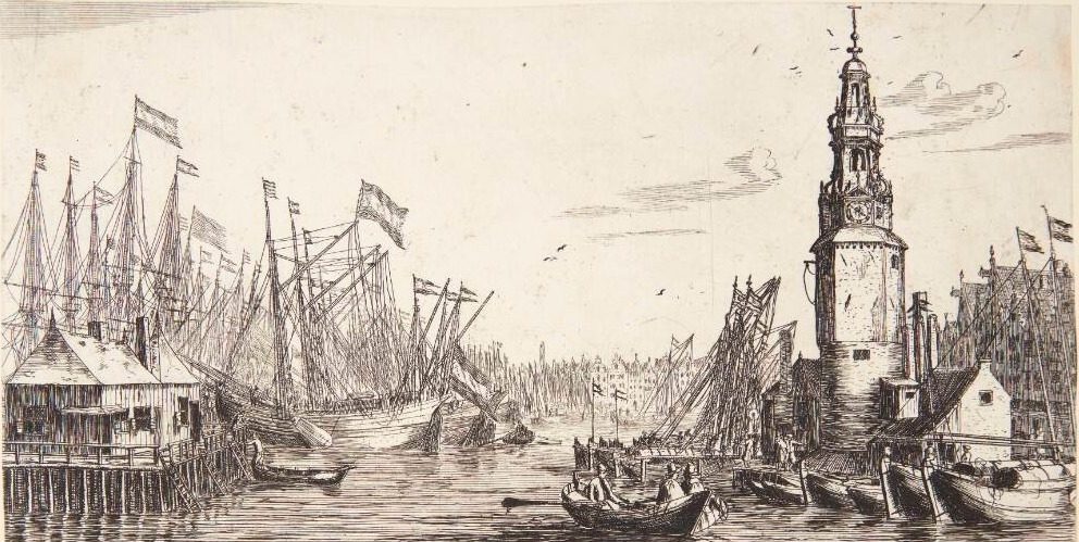 Udsigt mod De Haringpakkerstoren i Amsterdam by Reinier Zeeman