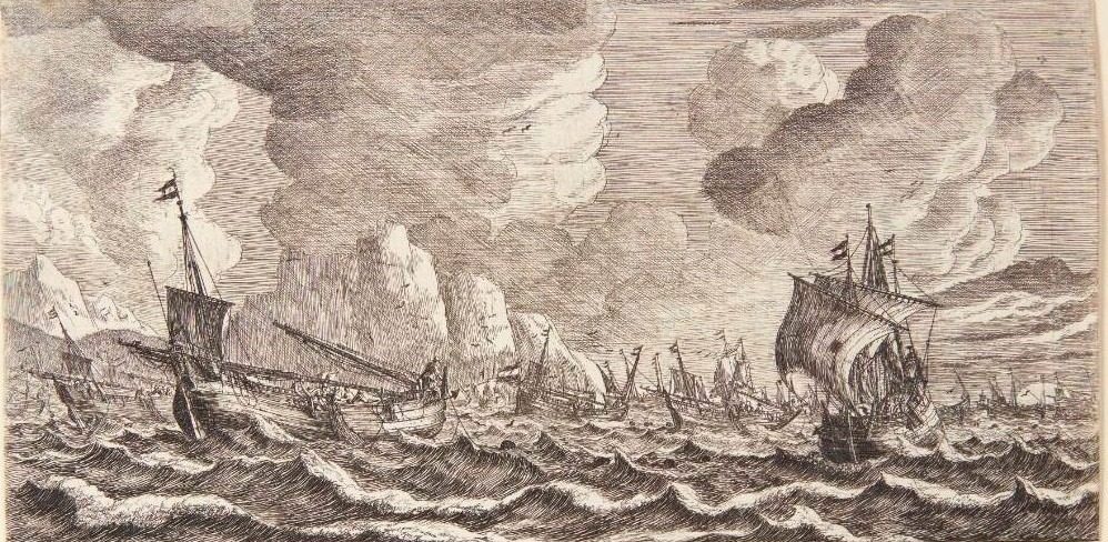 Sildebåde på havet by Reinier Zeeman
