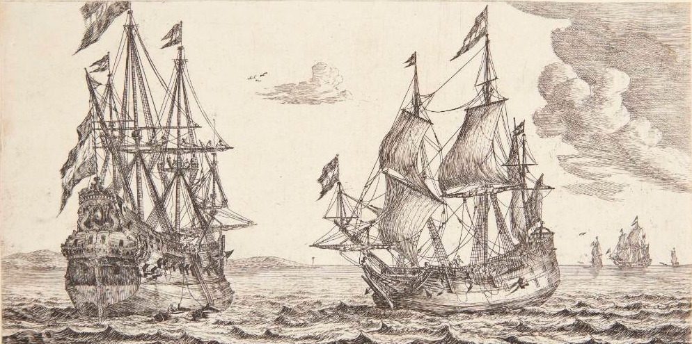 Skibene De Parel og De Dubbele Arend by Reinier Zeeman