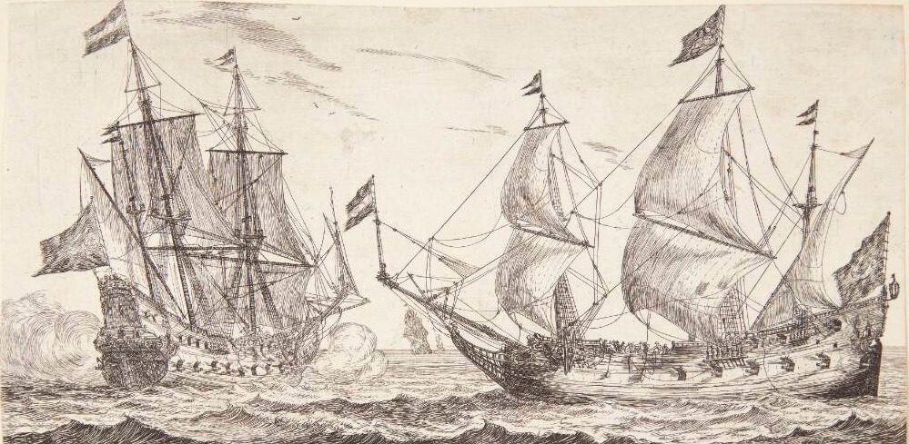 Skibene De Vrijheid og De Hazewind by Reinier Zeeman