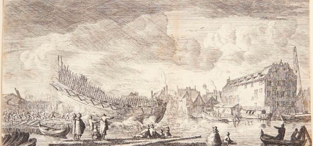 Et skib, der løber af stabelen by Reinier Zeeman