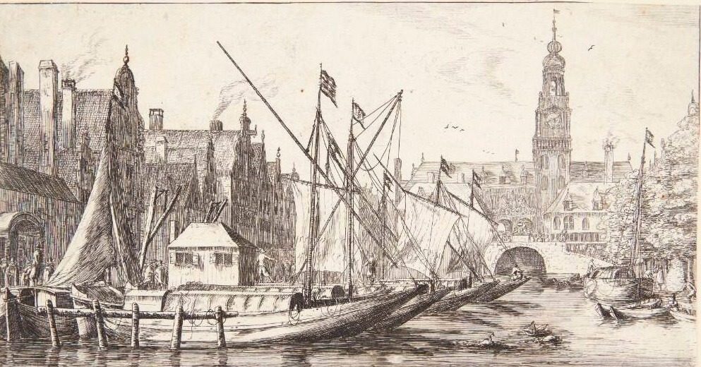 Rokin og Børsen i Amsterdam by Reinier Zeeman