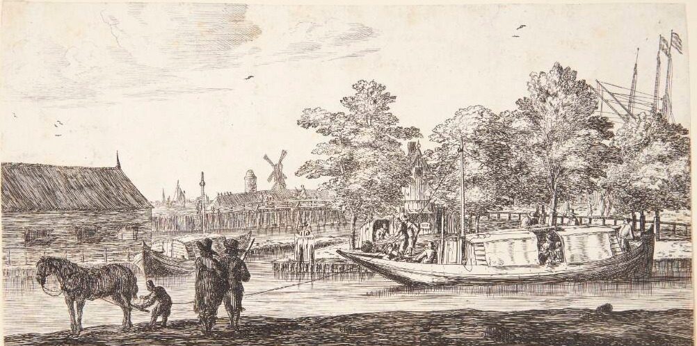 En trækpram fra Haarlem by Reinier Zeeman