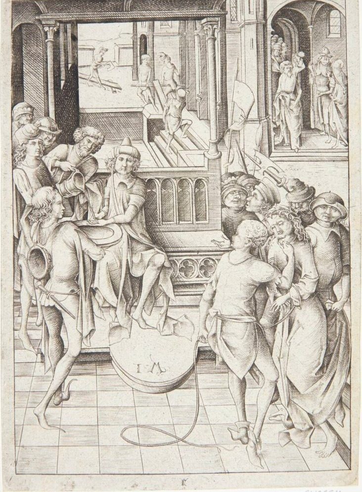 Kristus for Pilatus by Israhel van Meckenem