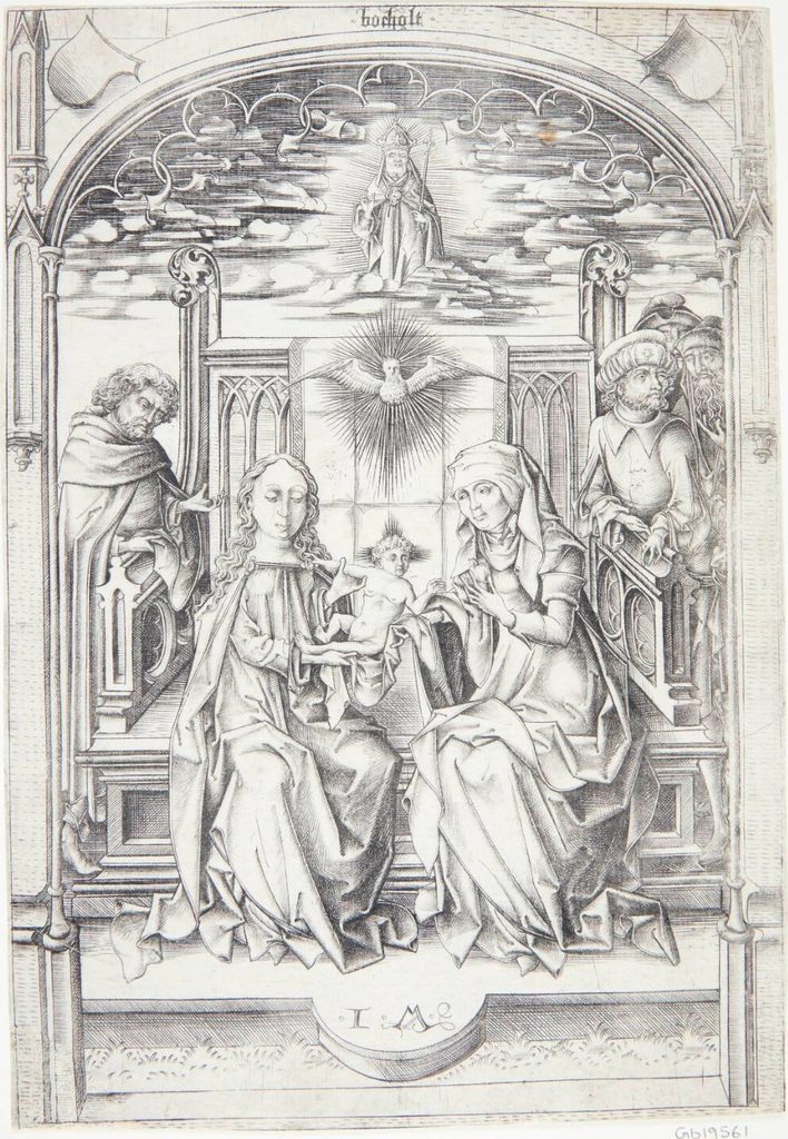 Den hellige familie by Israhel van Meckenem