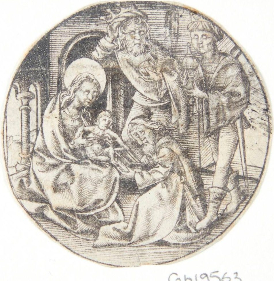 Scene fra Jomfru Marias liv by Israhel van Meckenem