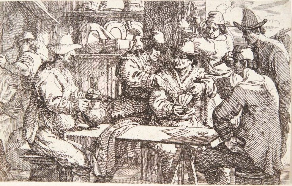 Kortspillere by Jan Baptist de Wael