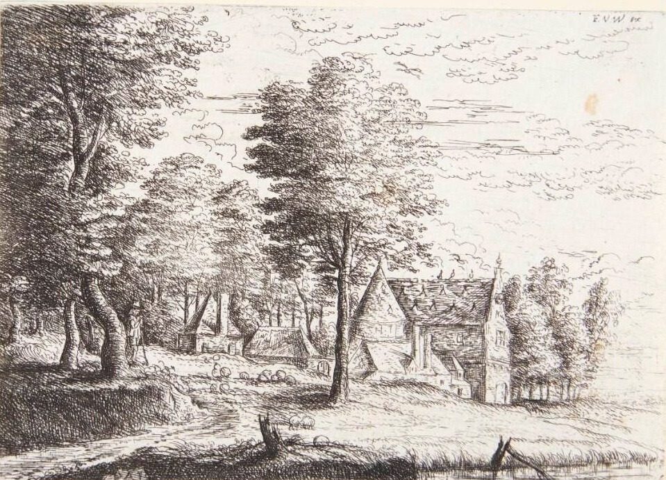 Landskab med en fårehyrde og hans flok by Philips Augustijn Immenraet
