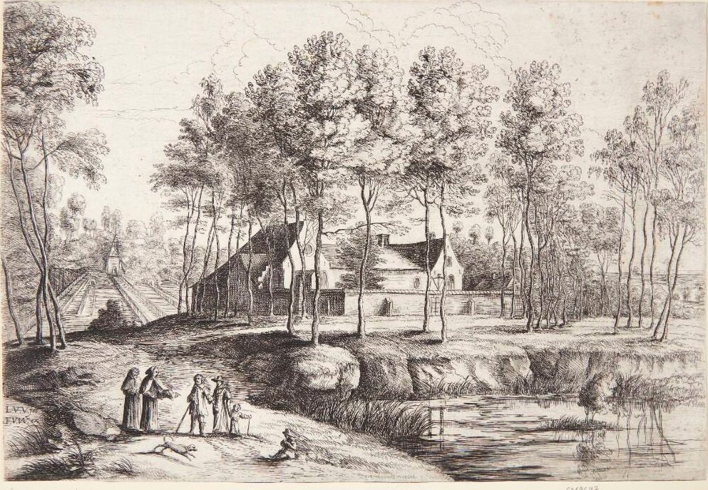 Udsigt mod kapucinerklostret i Tervuren by Lucas van Uden