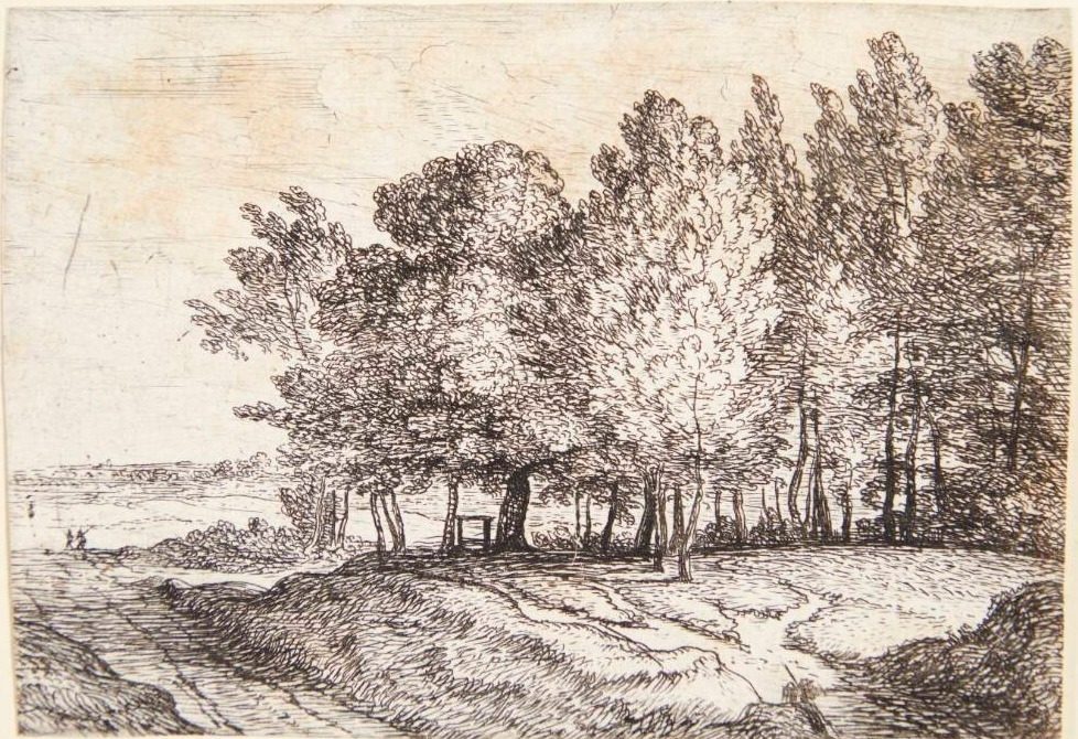Vej ved en lund by Lodewijk de Vadder