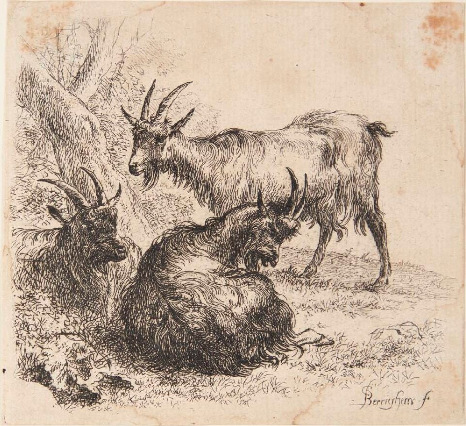 Tre geder by Nicolaes Berchem