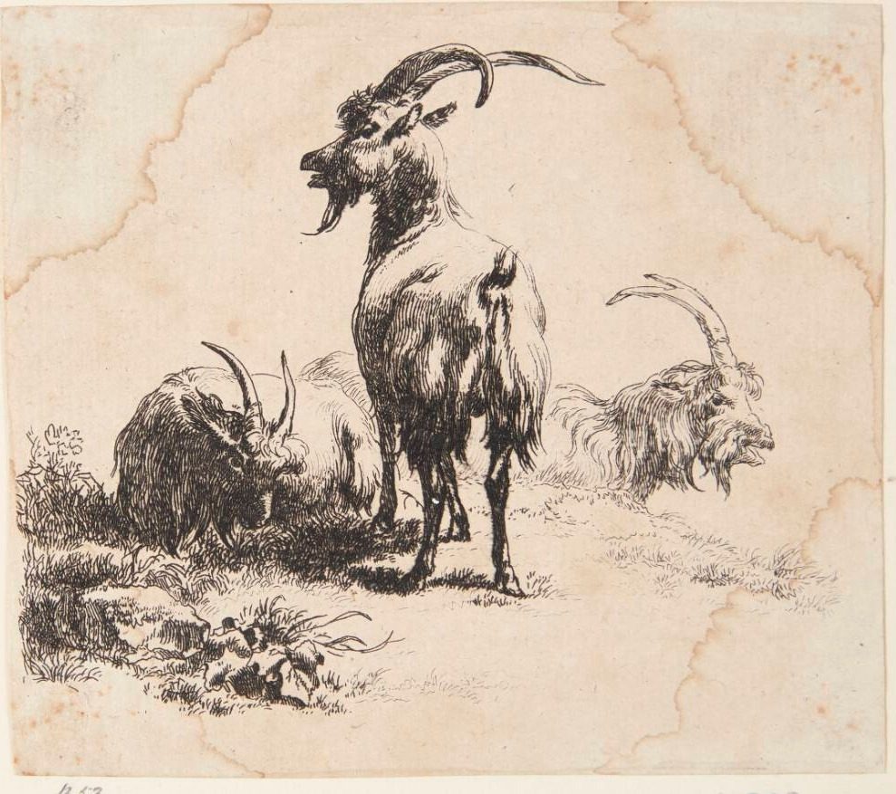 Tre geder by Nicolaes Berchem