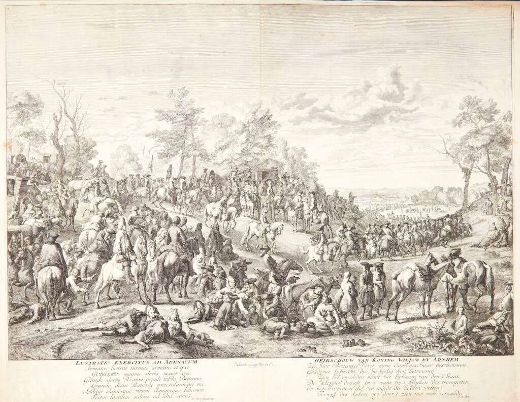 Vilhelm III inspicerer tropperne ved Arnhem by Jan van Huchtenburg