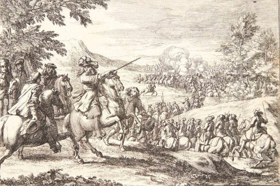 Rytterslag by Jan van Huchtenburg