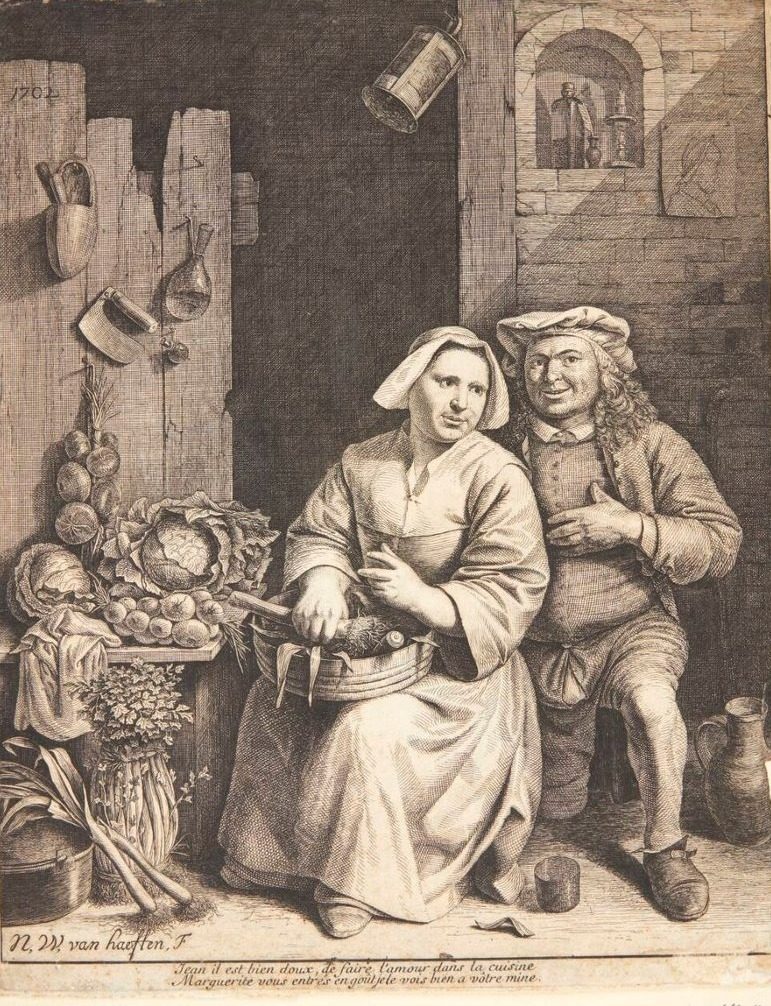 Et par i et køkken by Nicolaes van Haeften