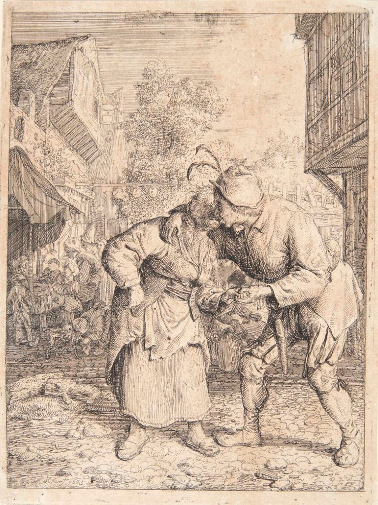 Et kyssende par by Cornelis Dusart