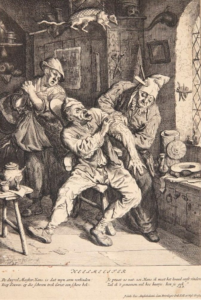 En landsbykirurg by Cornelis Dusart