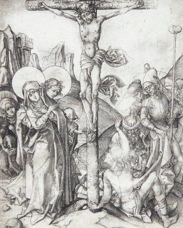 Kristus på korset by Martin Schongauer