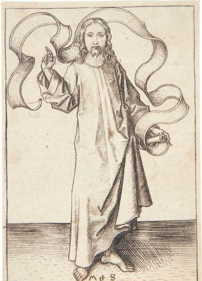 Den velsignende Kristus by Martin Schongauer