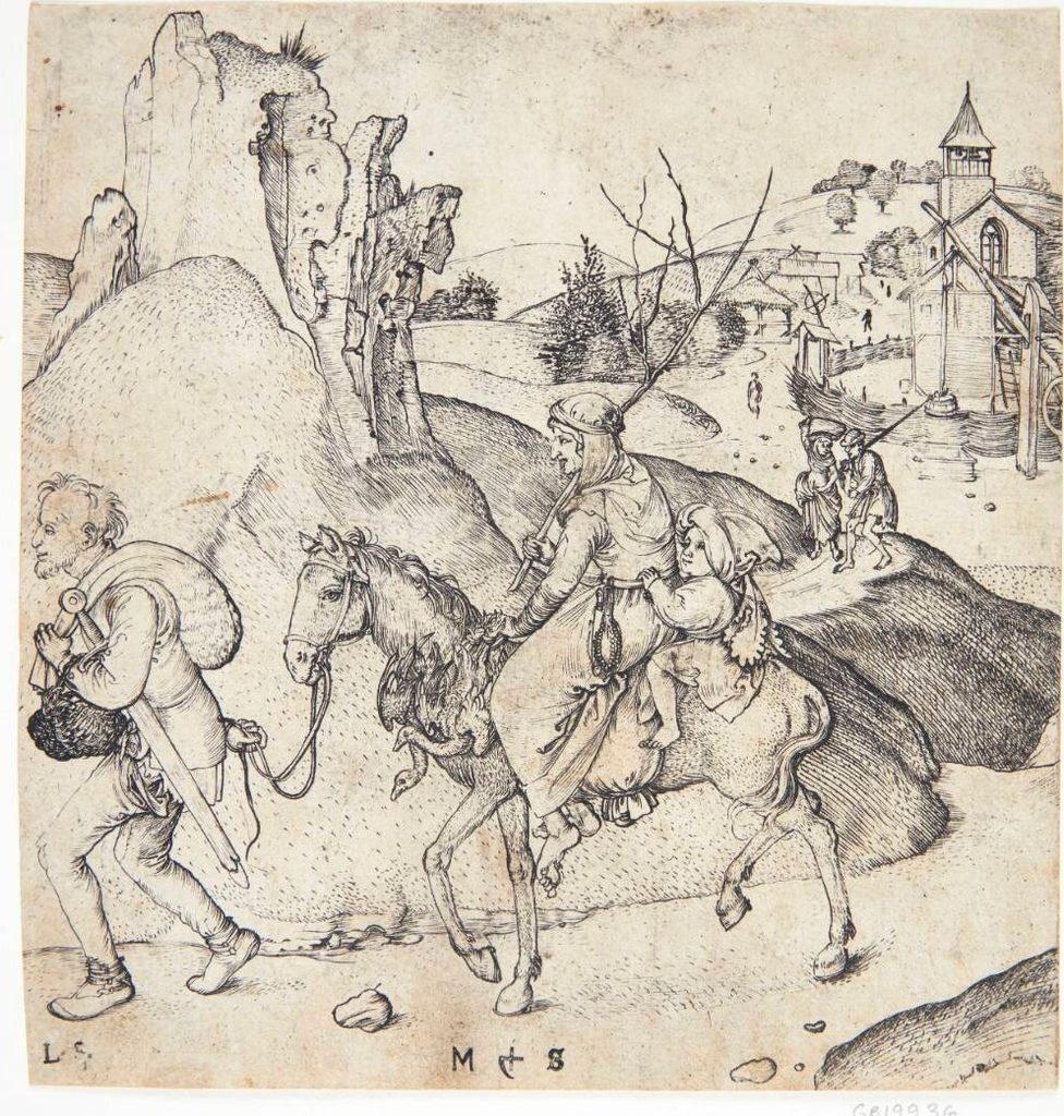 Bondefamilie på vej til marked by Martin Schongauer