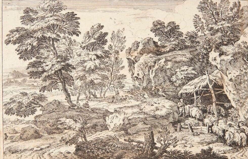 Hyrder med får og køer by Adriaen van der Kabel