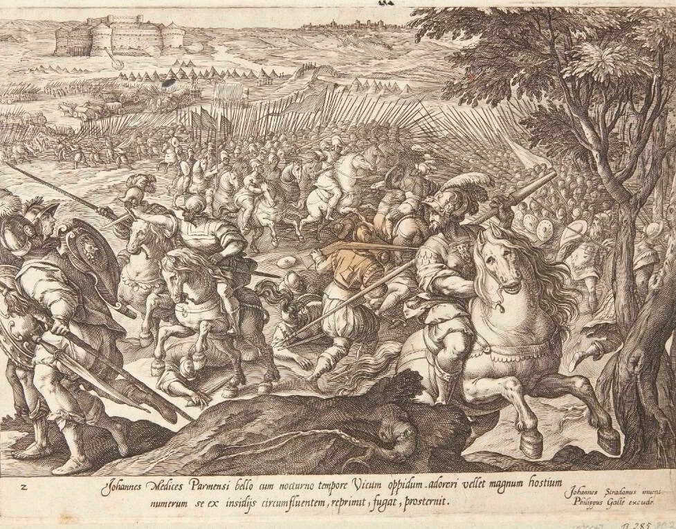 Giovanni de' Medici besejret by Hendrick Goltzius