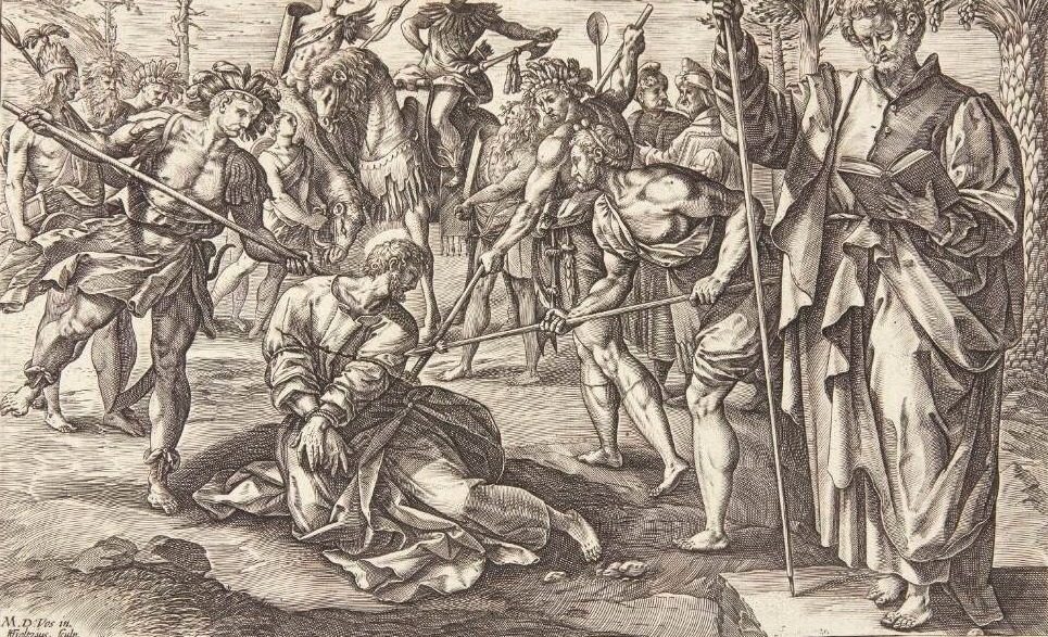 Thomas' martyrium by Hendrick Goltzius