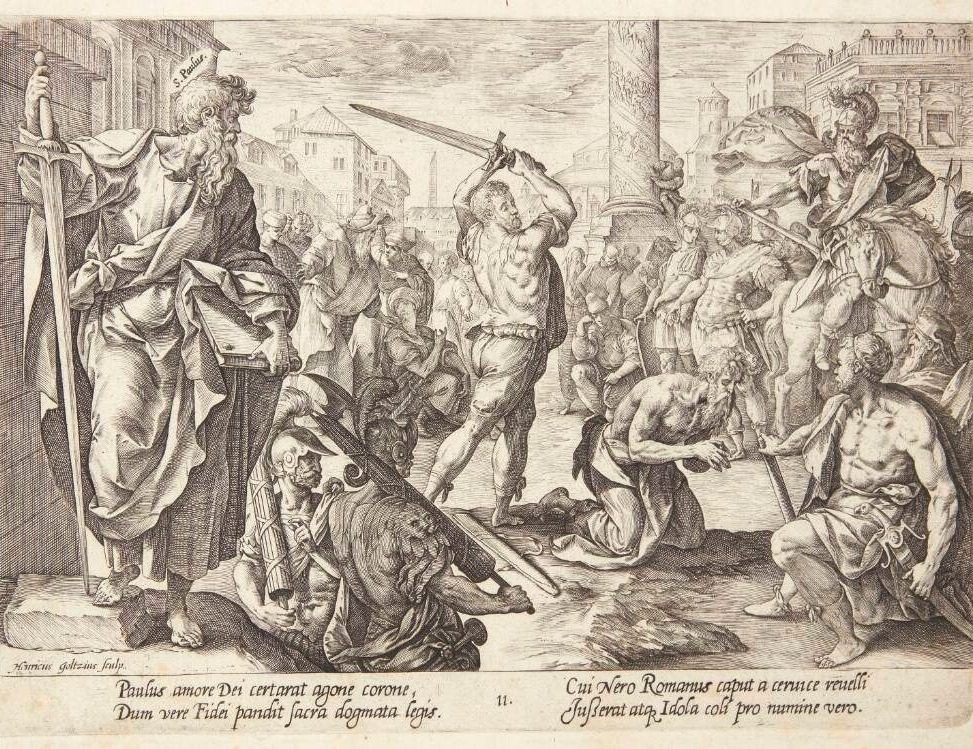 Paulus' martyrium by Hendrick Goltzius