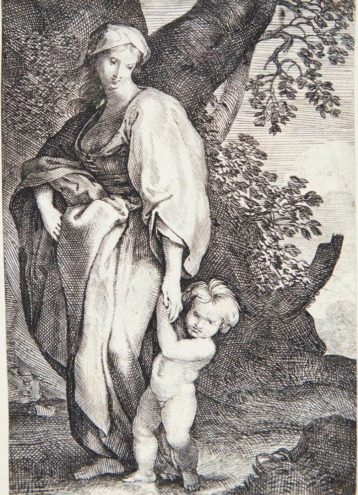 Hagar og Ismael vandrer i ørkenen by Moyses van Wtenbrouck