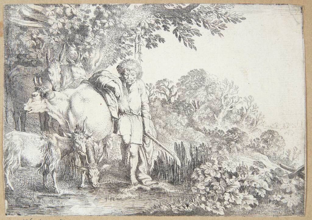 Argus vogter over sin flok by Moyses van Wtenbrouck