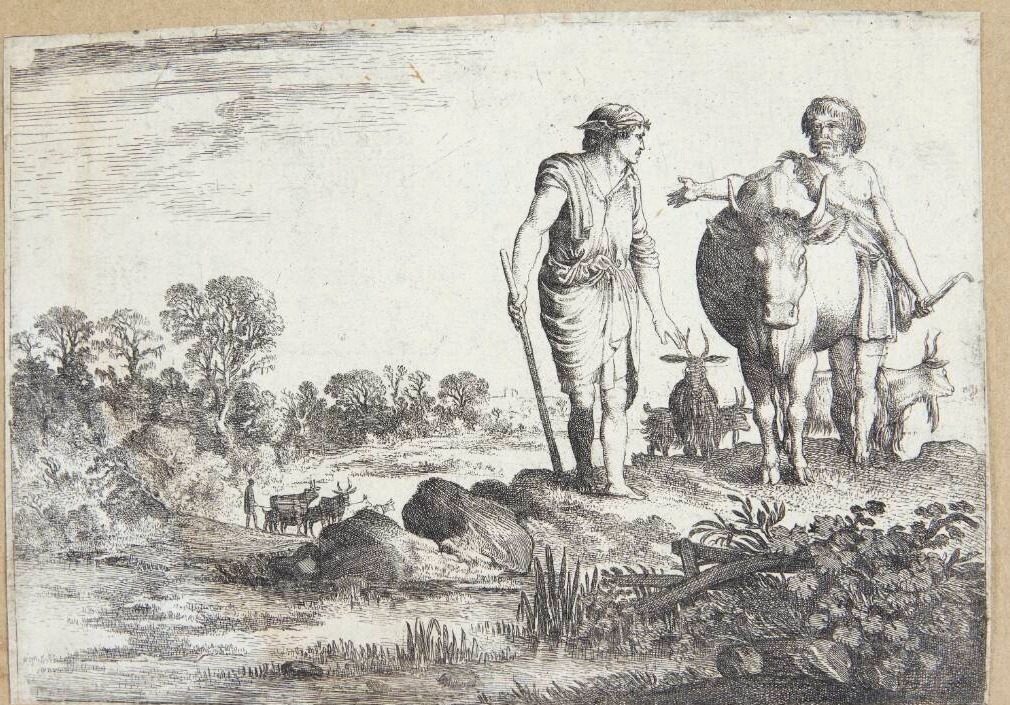 Argus beder Merkur om at blive hos ham by Moyses van Wtenbrouck