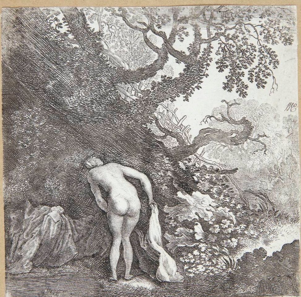 Badende kvinde, set bagfra by Moyses van Wtenbrouck
