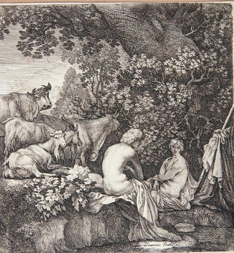 Hyrder ved en dam by Moyses van Wtenbrouck