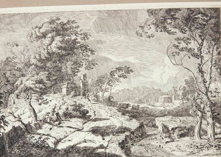 Klippelandskab i en storm by Albert Meyering