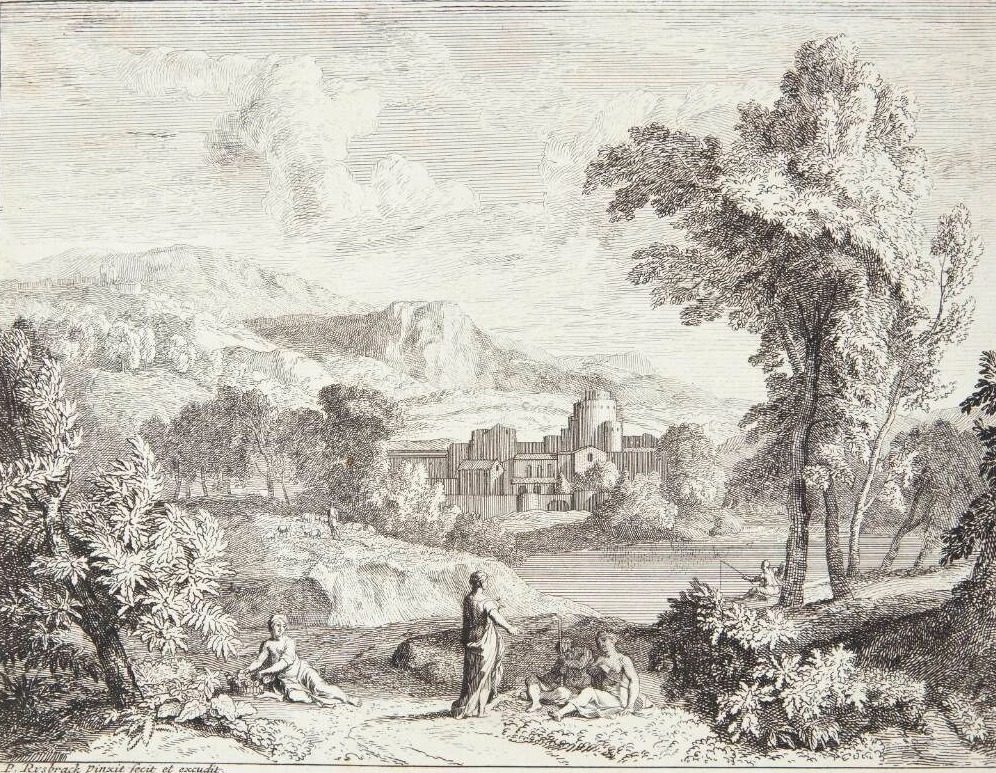 Mennesker ved en flod by Pieter Rijsbraeck
