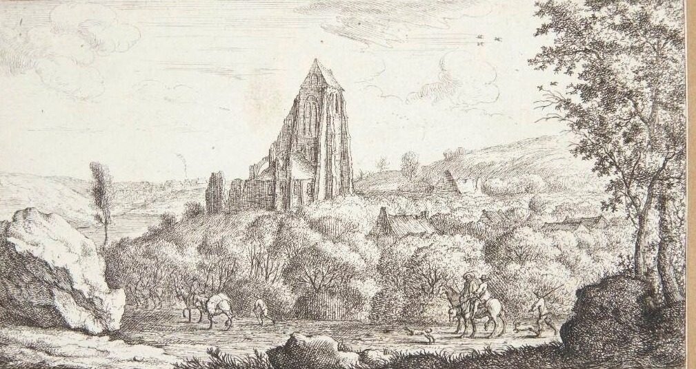 Udsigt mod Eglise de Moulineux nær Longuetoise by Albert Flamen