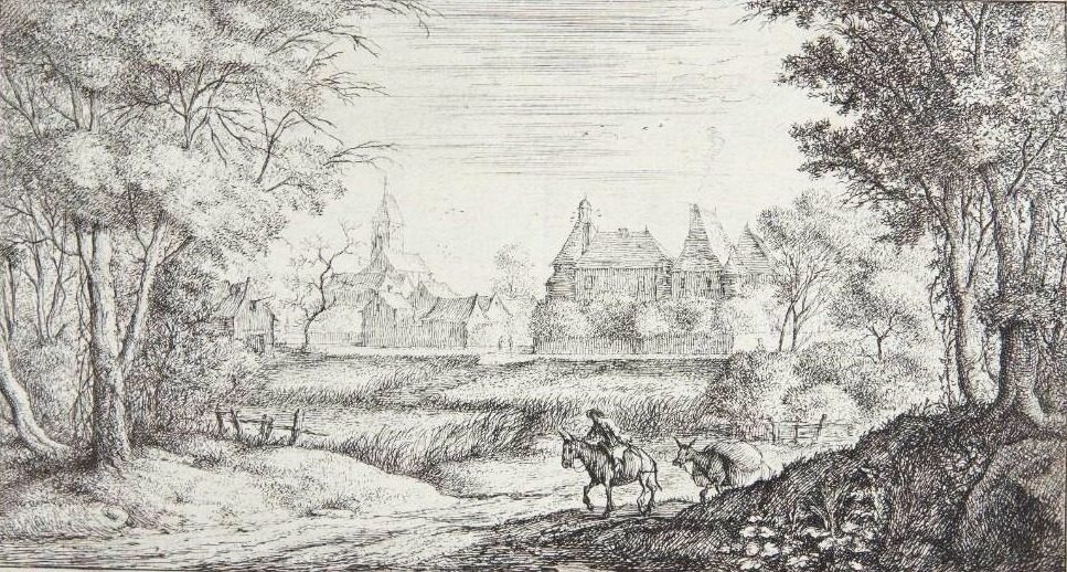 Udsigt mod Peray nær Corbeil by Albert Flamen