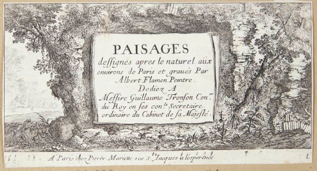Titelblad til "Landskaber ved Paris" by Albert Flamen