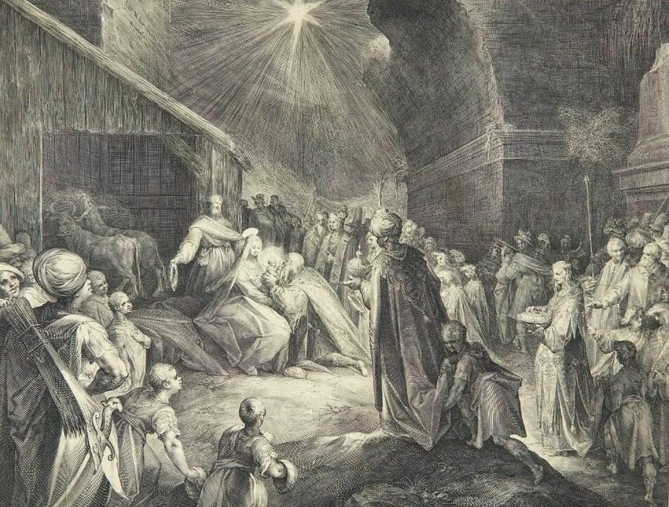Kongernes tilbedelse by Jan Harmensz. Muller