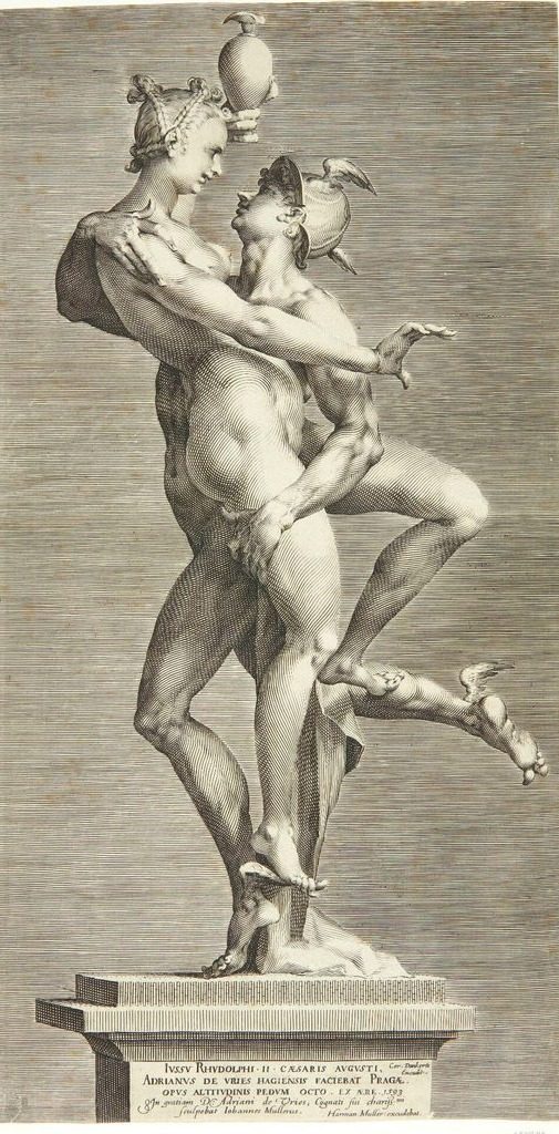 Merkur bortfører Psyche. Psyche set fra siden by Jan Harmensz. Muller