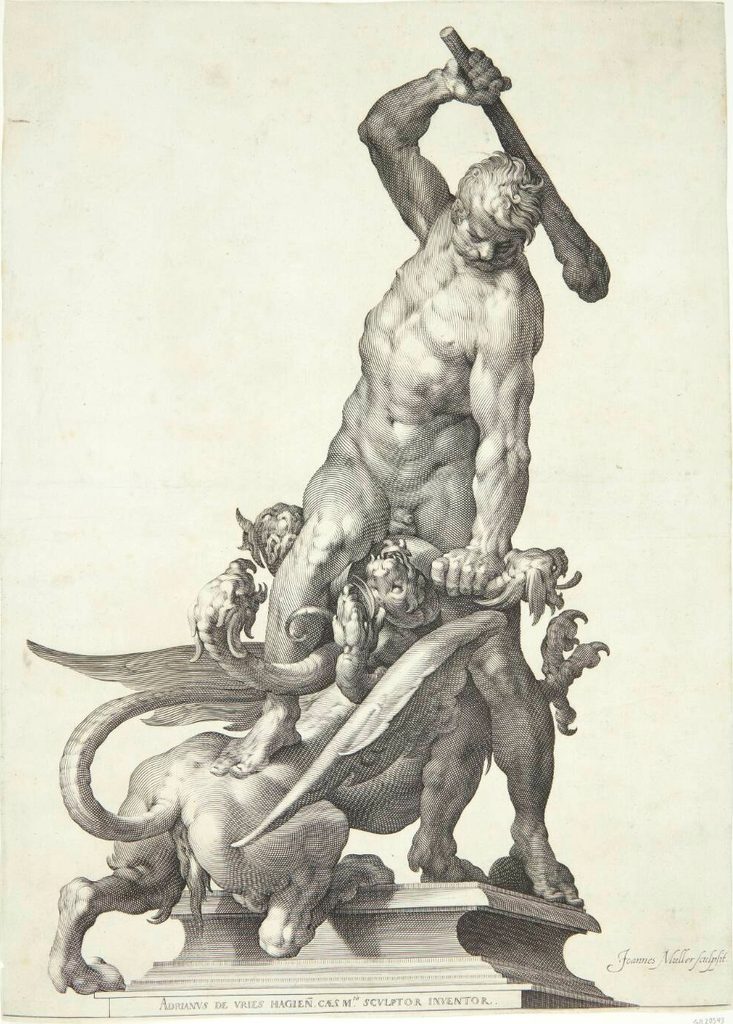 Herkules dræber hydraen by Jan Harmensz. Muller